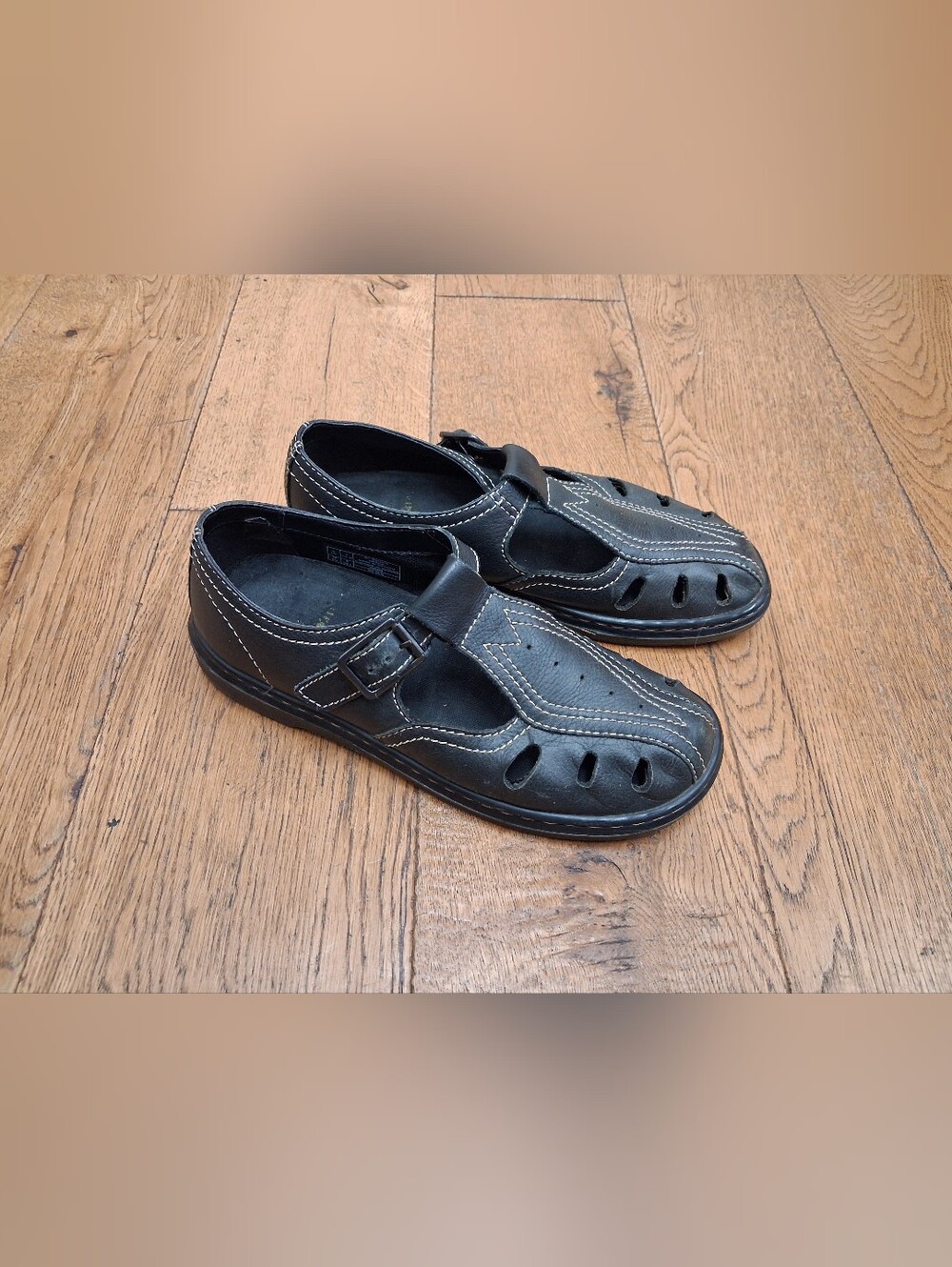 Dr Martens Cesca T Bar Mary Jane Shoes Womens 8 Black Leather